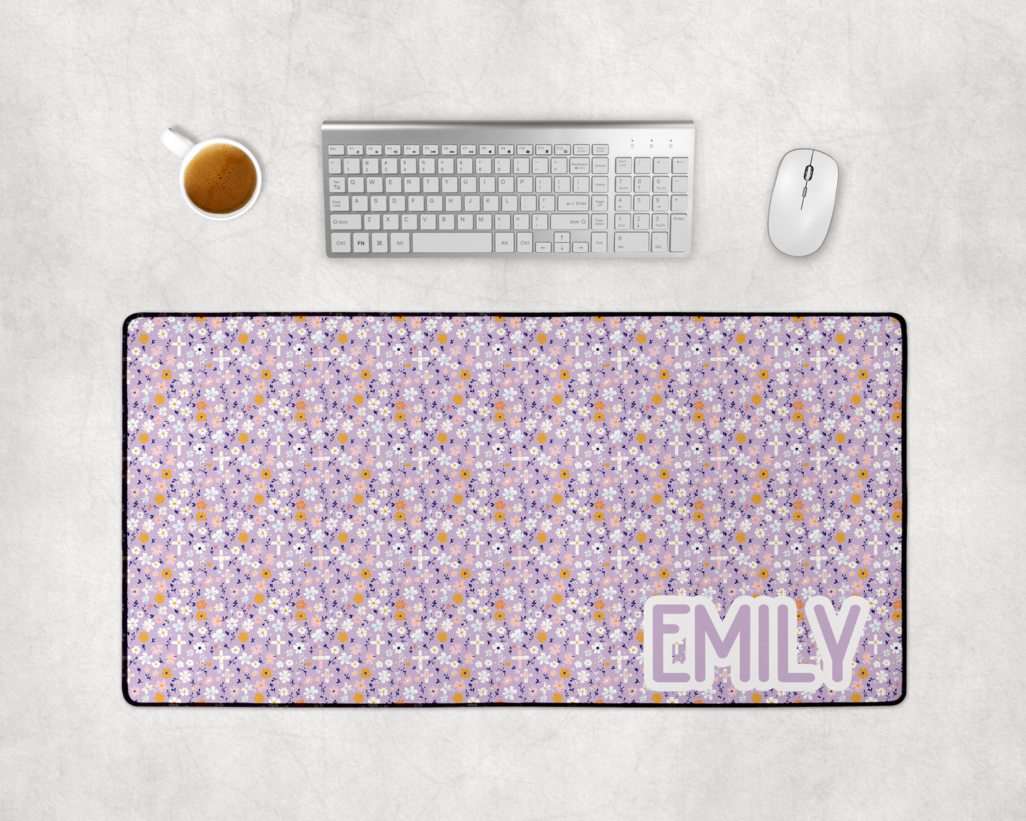 Custom Purple Cross Desk Mat, Large Mousepad, Office Dorm Decor, Co Worker Teacher Gift, Home Office Desk Supplies