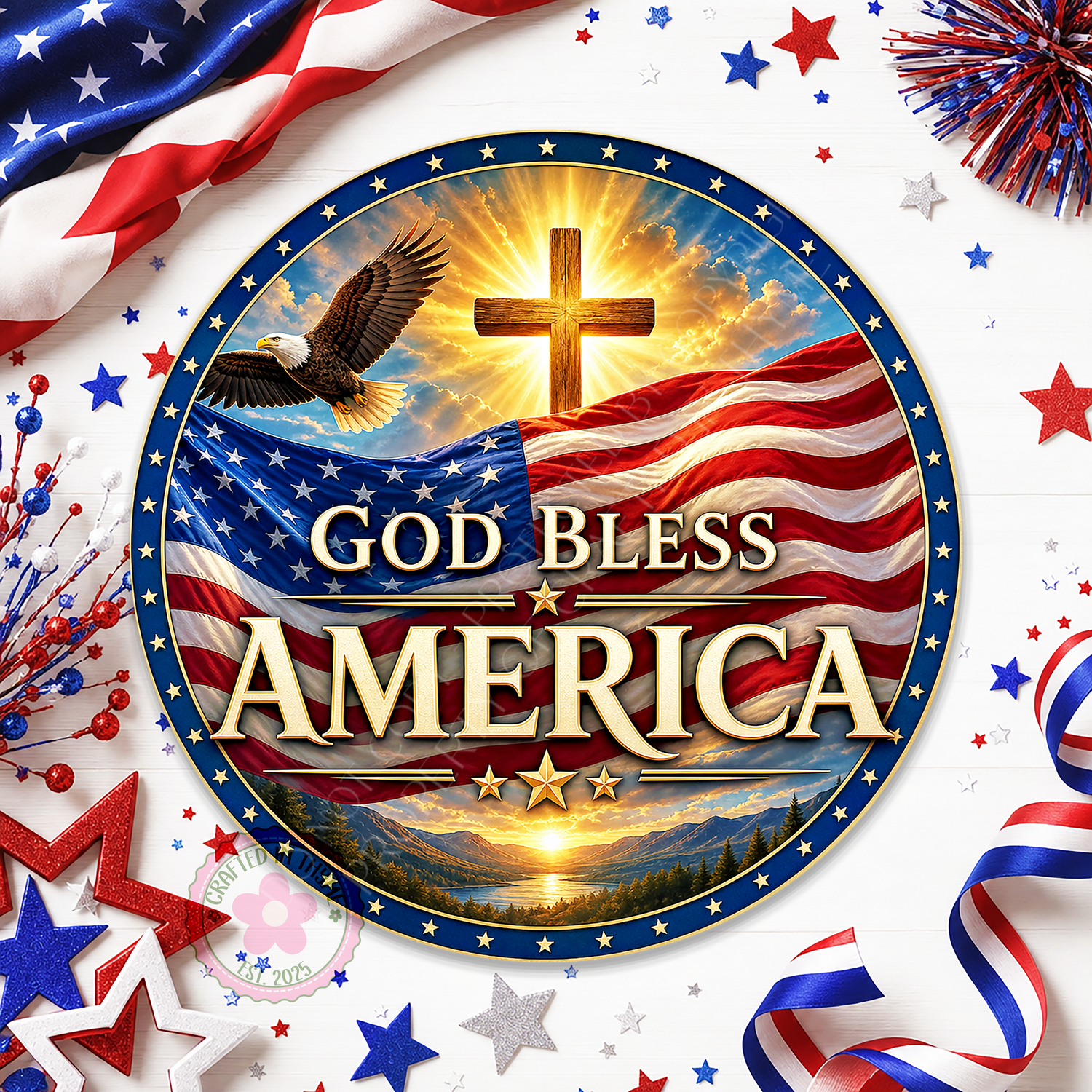 Patriotic Wreath Signs