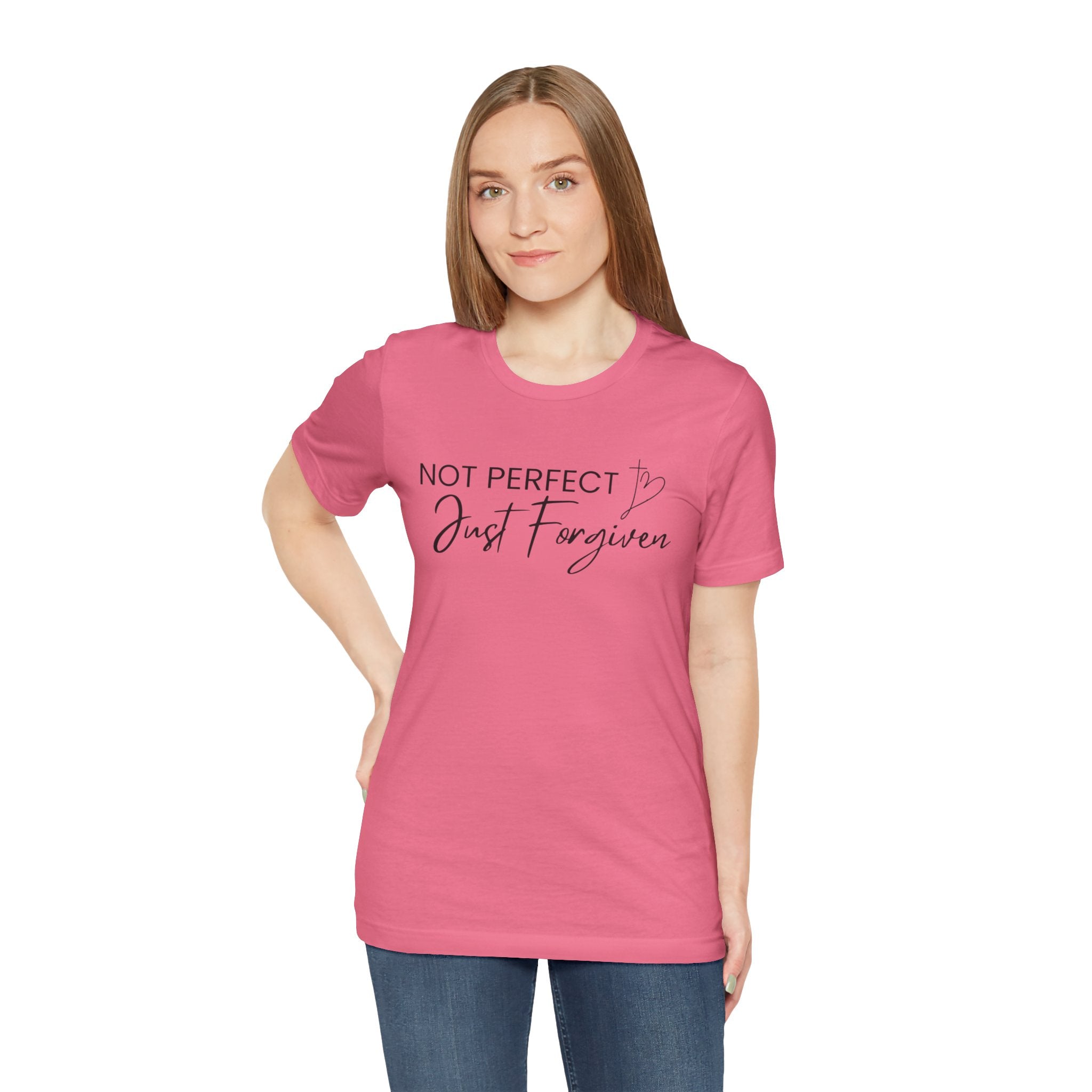 Not Perfect Just Forgiven Bella Canvas Unisex Jersey Short Sleeve Tee