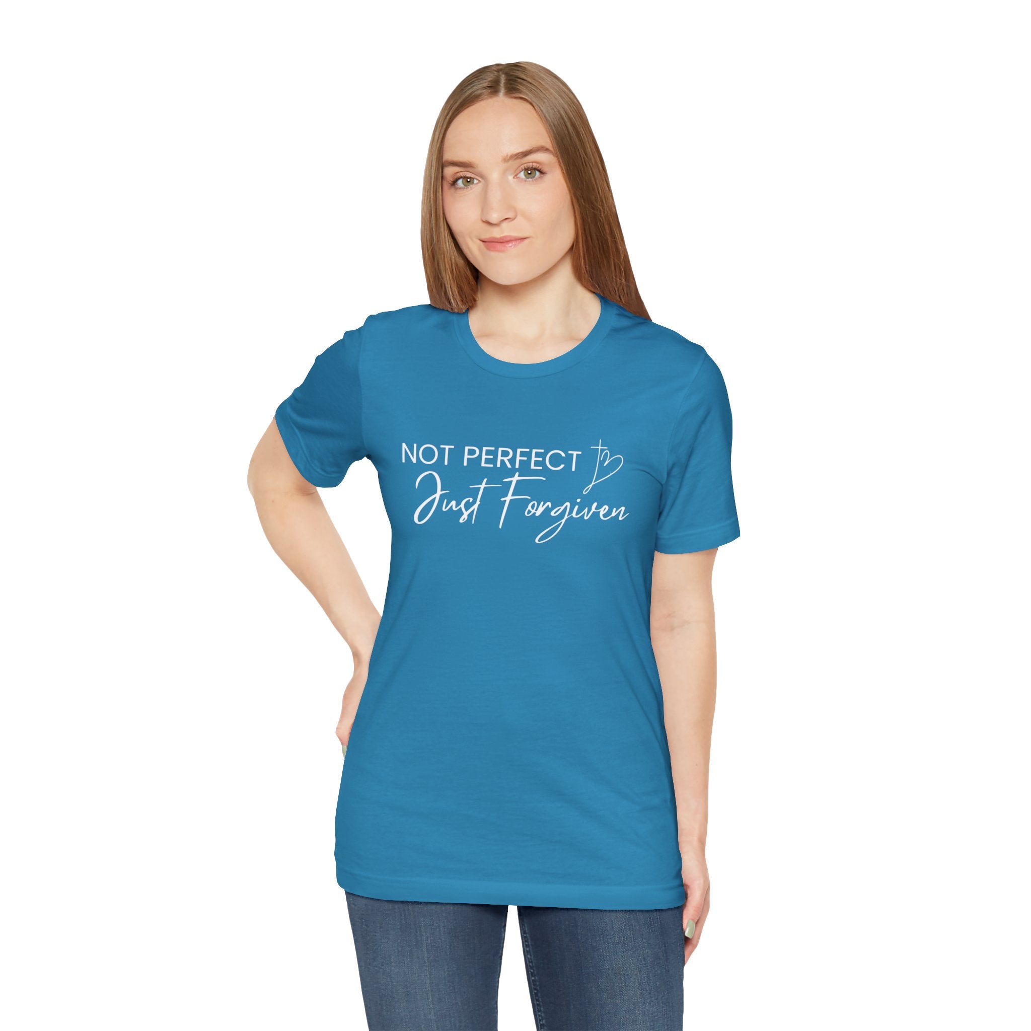 Not Perfect Just Forgiven Bella Canvas Unisex Jersey Short Sleeve Tee