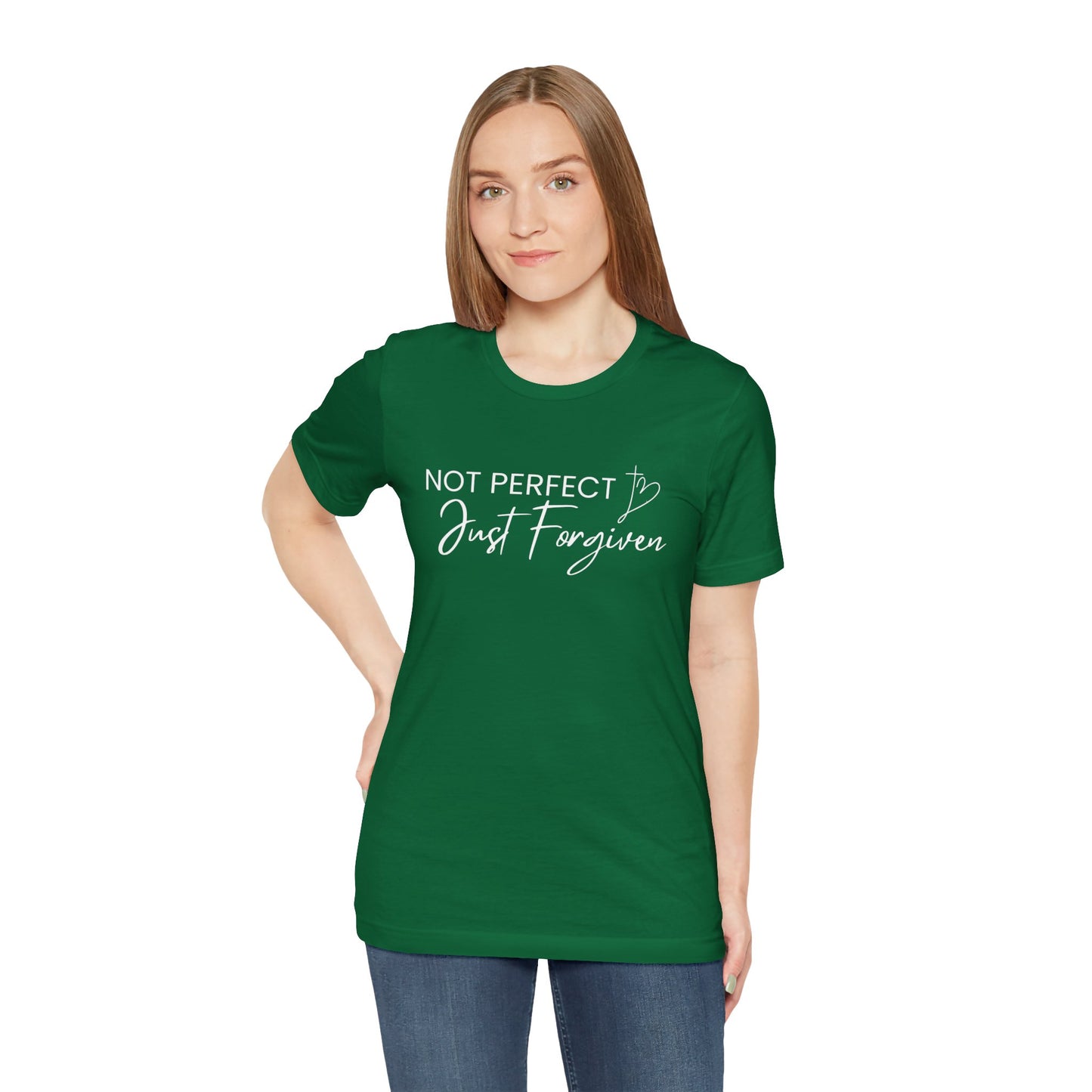 Not Perfect Just Forgiven Bella Canvas Unisex Jersey Short Sleeve Tee