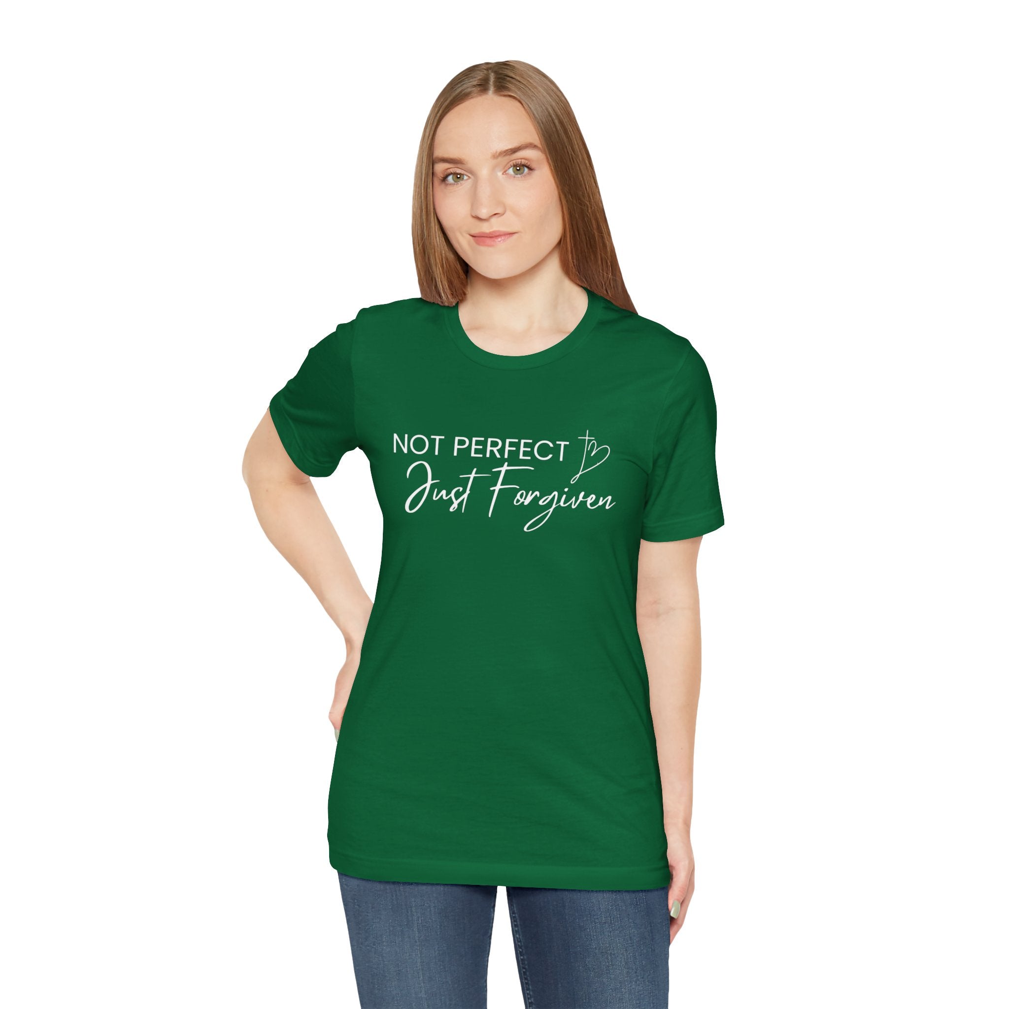 Not Perfect Just Forgiven Bella Canvas Unisex Jersey Short Sleeve Tee