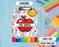 Personalized Teacher Clipboard: Faux 3D Apple Teacher Double Sided Clipboard, Teacher Appreciation Gift, End Of School Year Gift