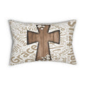 Faith-Inspired Lumbar Pillow, Christian Home Decor, Religious Gift, Comfort and Serenity, Ideal for Living Room and Bedroom, Housewarming