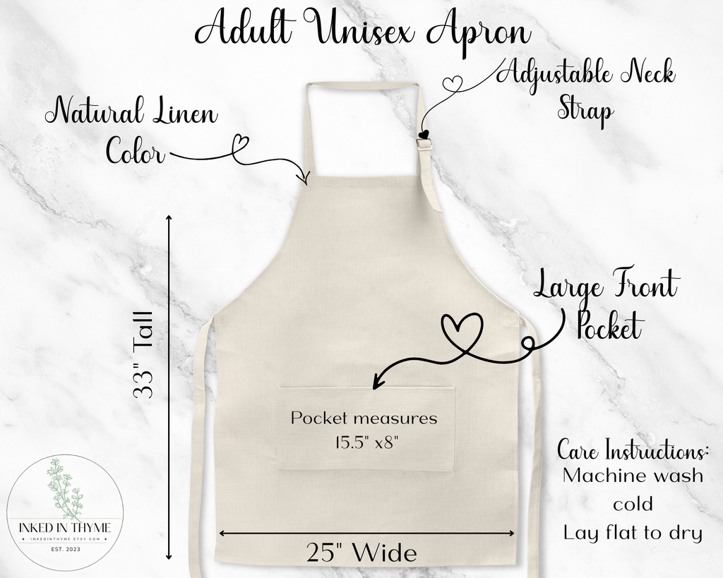 Custom Linen Apron Set, Personalized Oven Mitt Pot Holder Apron Set, Wildflowers  Towel Gift Set, Gift For Her, Hostess Housewarming Gift