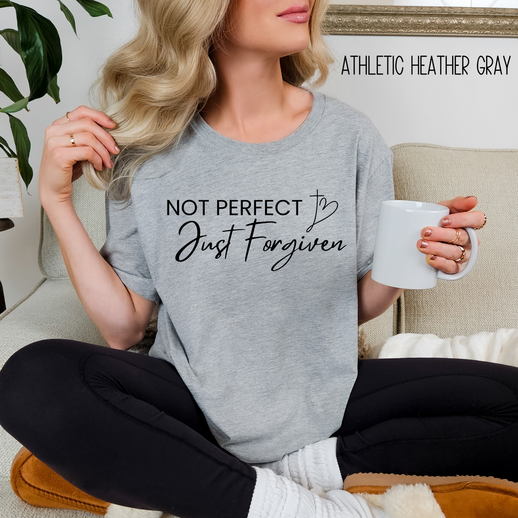 Not Perfect Just Forgiven Bella Canvas Unisex Jersey Short Sleeve Tee