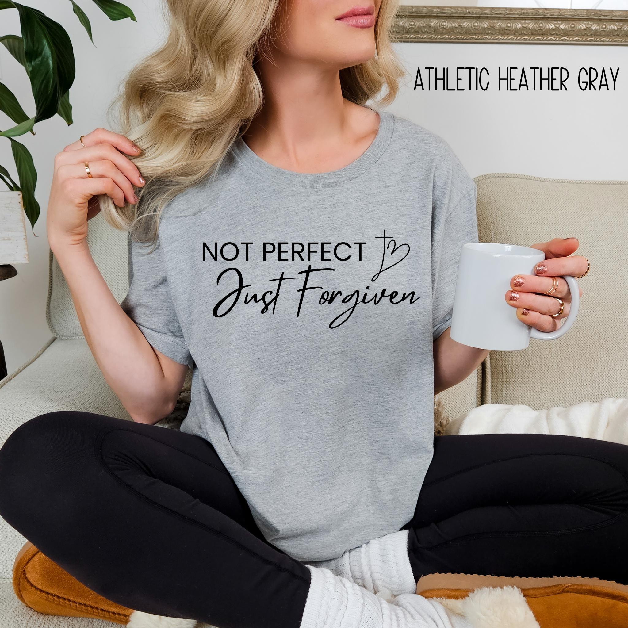Not Perfect Just Forgiven Bella Canvas Unisex Jersey Short Sleeve Tee