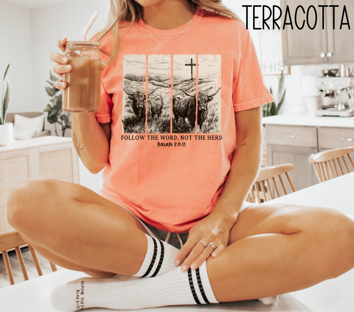 Follow the Word Not the Herd Unisex Tee, Inspirational Tee, Isaiah 8:11-13, Christian Shirt, Gift For Her, Religious Bible Verse Women's Tee