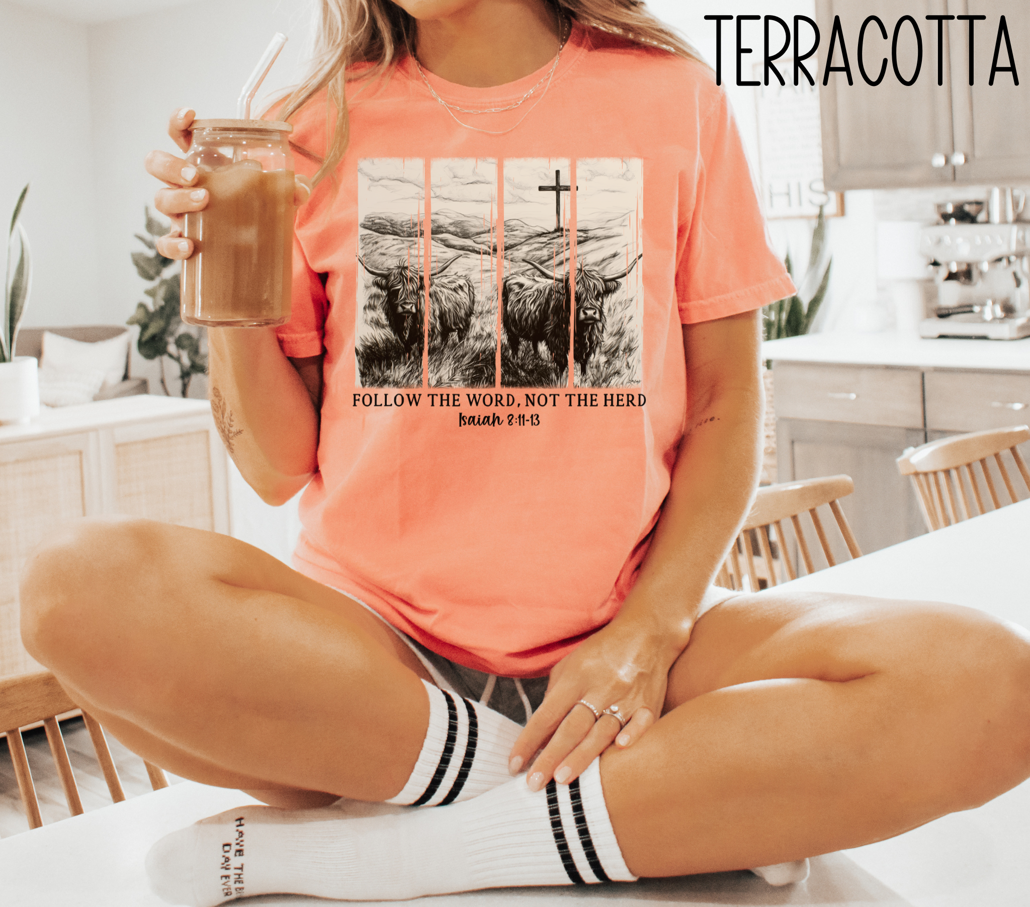 Follow the Word Not the Herd Unisex Tee, Inspirational Tee, Isaiah 8:11-13, Christian Shirt, Gift For Her, Religious Bible Verse Women's Tee