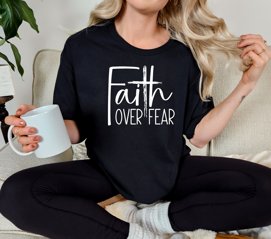 Faith Over Fear TShirt- Christian Shirt- Religious Apparel - Gift For Her- Bella Canvas Shirt
