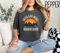 Faith Can Move Mountains Comfort Colors Bible Verse Short Sleeve Tshirt-Religious Christian Shirts-Faith Based Apparel-Gift For Her