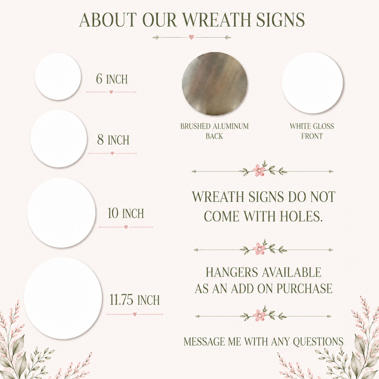 Merry Christmas Wreath Sign: Round Metal Sign For Wreaths, Christmas Decor Gift