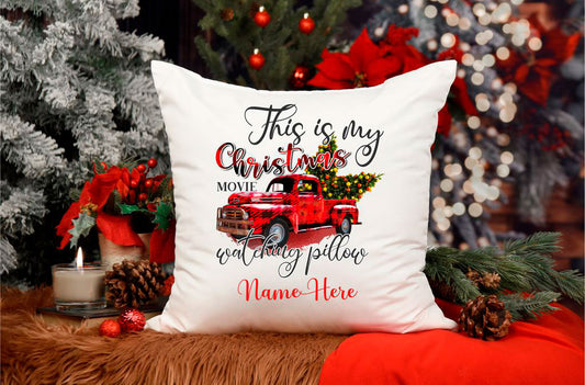 Christmas Movie Watching Pillow Cover
