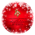 Christmas Wishes & Mistletoe Kisses Wreath Sign