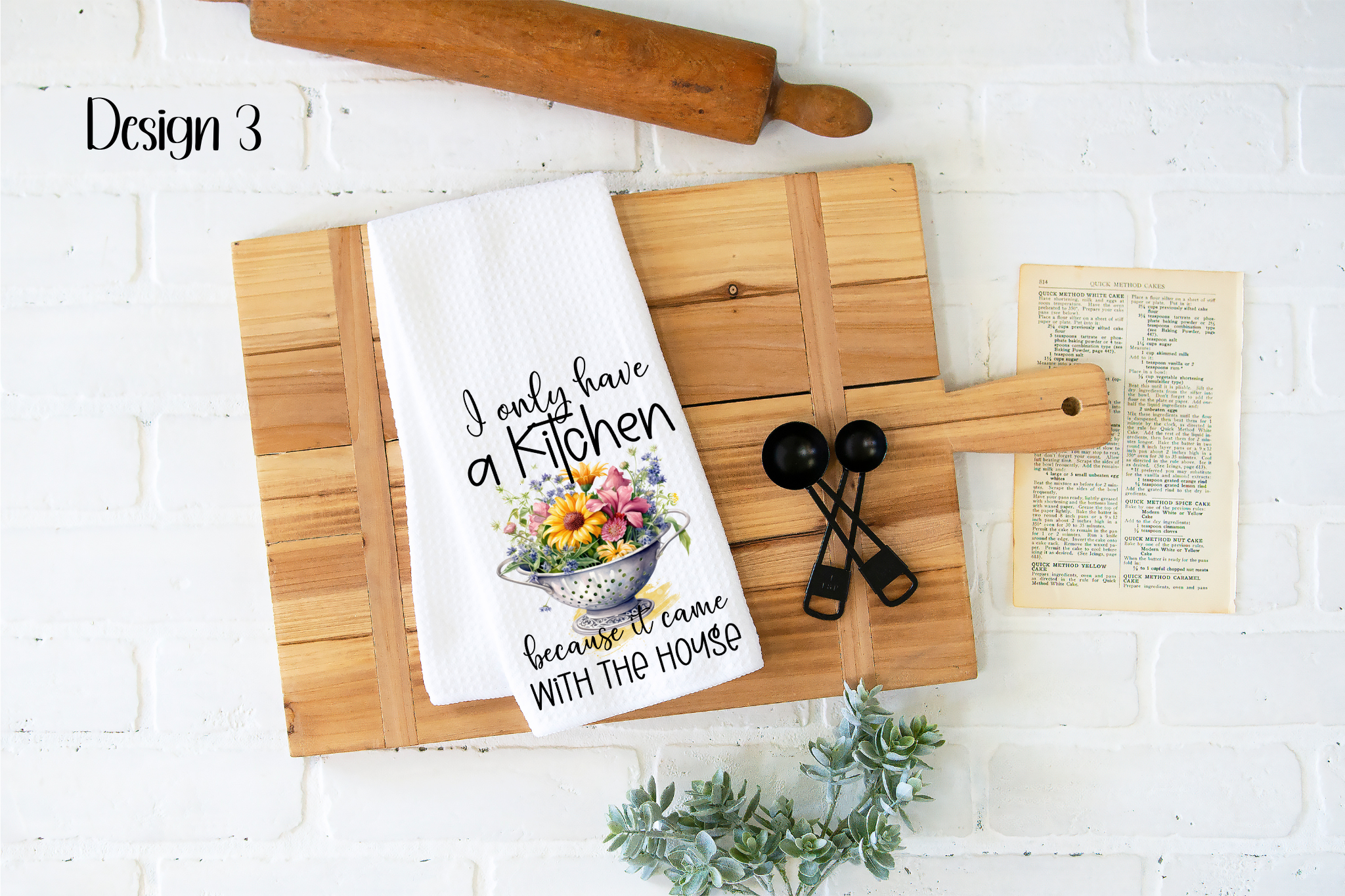 Your Choice of 2 Country Kitchen Towels, Set of 2 Kitchen Towels