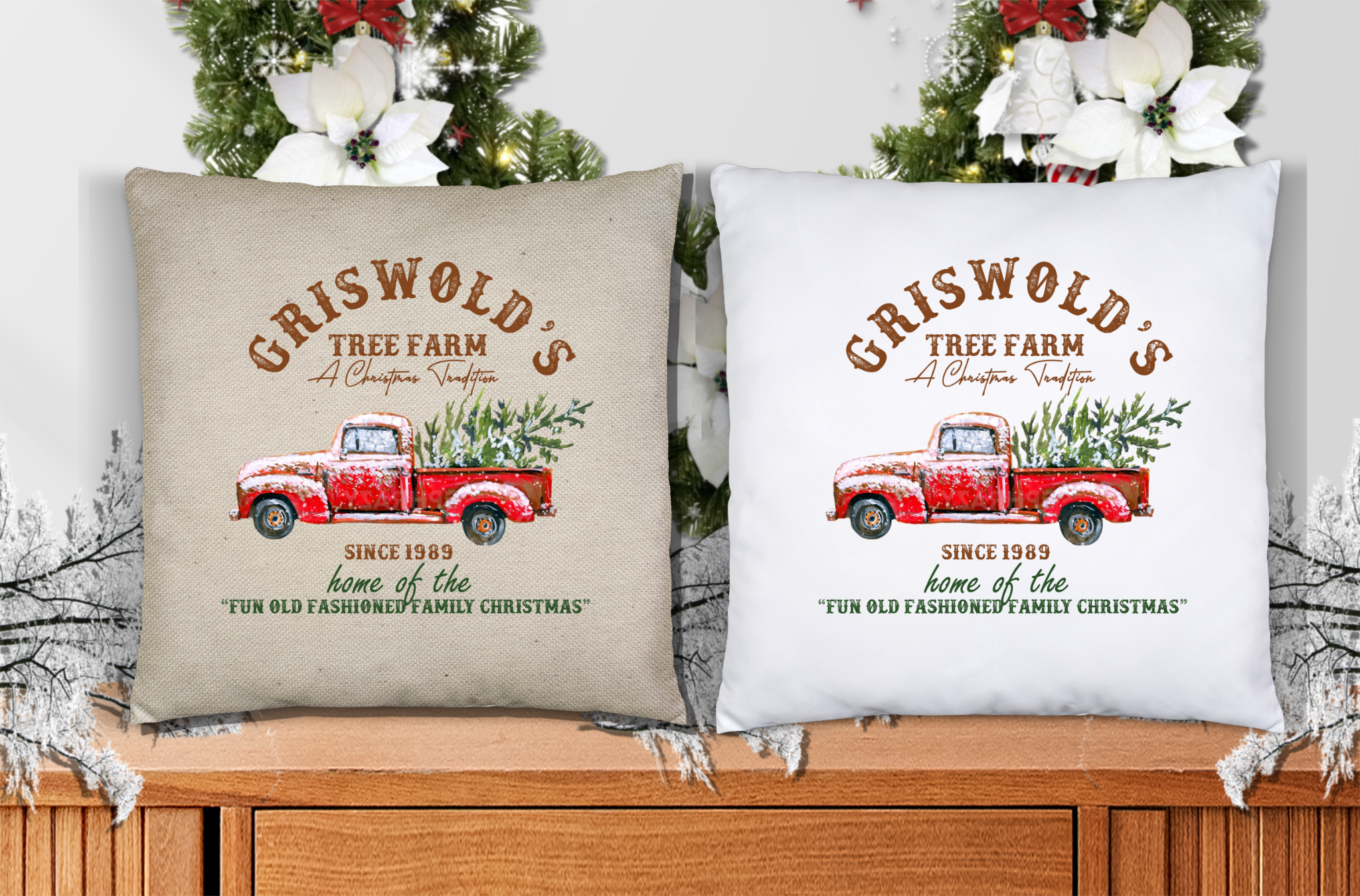 Griswolds Tree Farm Pillow Cover