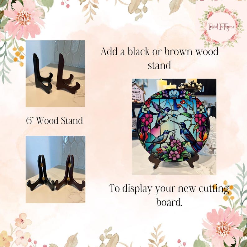 Faux Stained Glass Peacock Round Tempered Glass Cutting Board, Charcuterie Board, Serving Tray, Hostess Housewarming, Challah Board