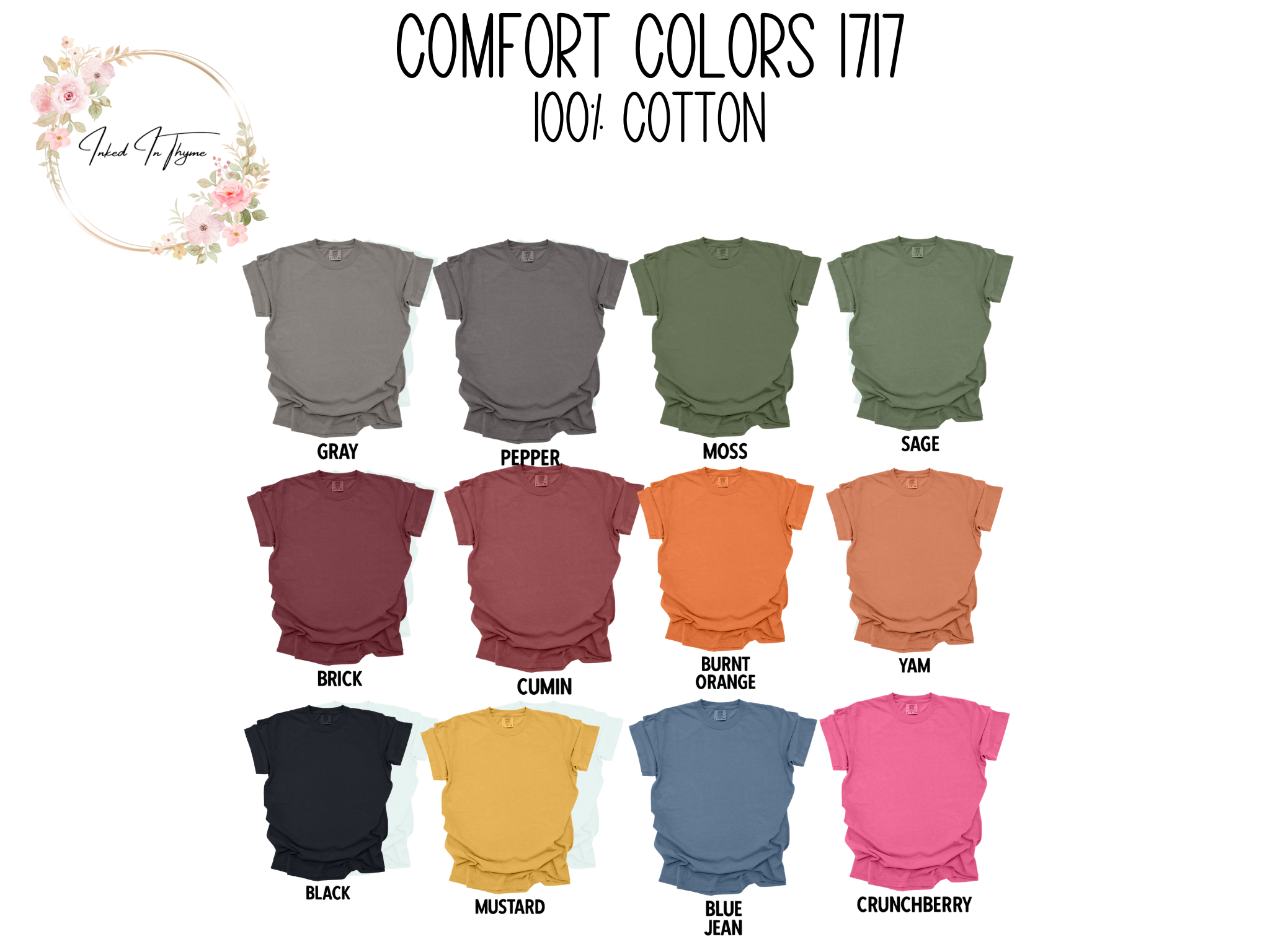 Consider How The Wildflowers Grow Bible Verse Shirt-Christian Religious Apparel-Gift for Her-Comfort Colors TShirt