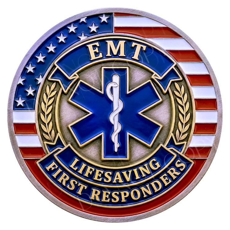 EMT Wreath Sign, Round Metal Sign For Wreaths, Wreath Attachment, First Responder Wreath Sign, EMS Wreath Sign