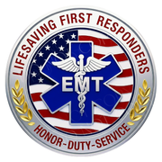 EMT Wreath Sign, Round Metal Sign For Wreaths, Wreath Attachment, First Responder Wreath Sign, EMS Wreath Sign