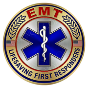 EMT Wreath Sign, Round Metal Sign For Wreaths, Wreath Attachment, First Responder Wreath Sign, EMS Wreath Sign