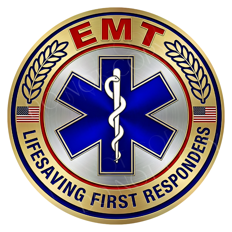 EMT Wreath Sign, Round Metal Sign For Wreaths, Wreath Attachment, First Responder Wreath Sign, EMS Wreath Sign