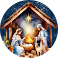 Nativity Wreath Sign