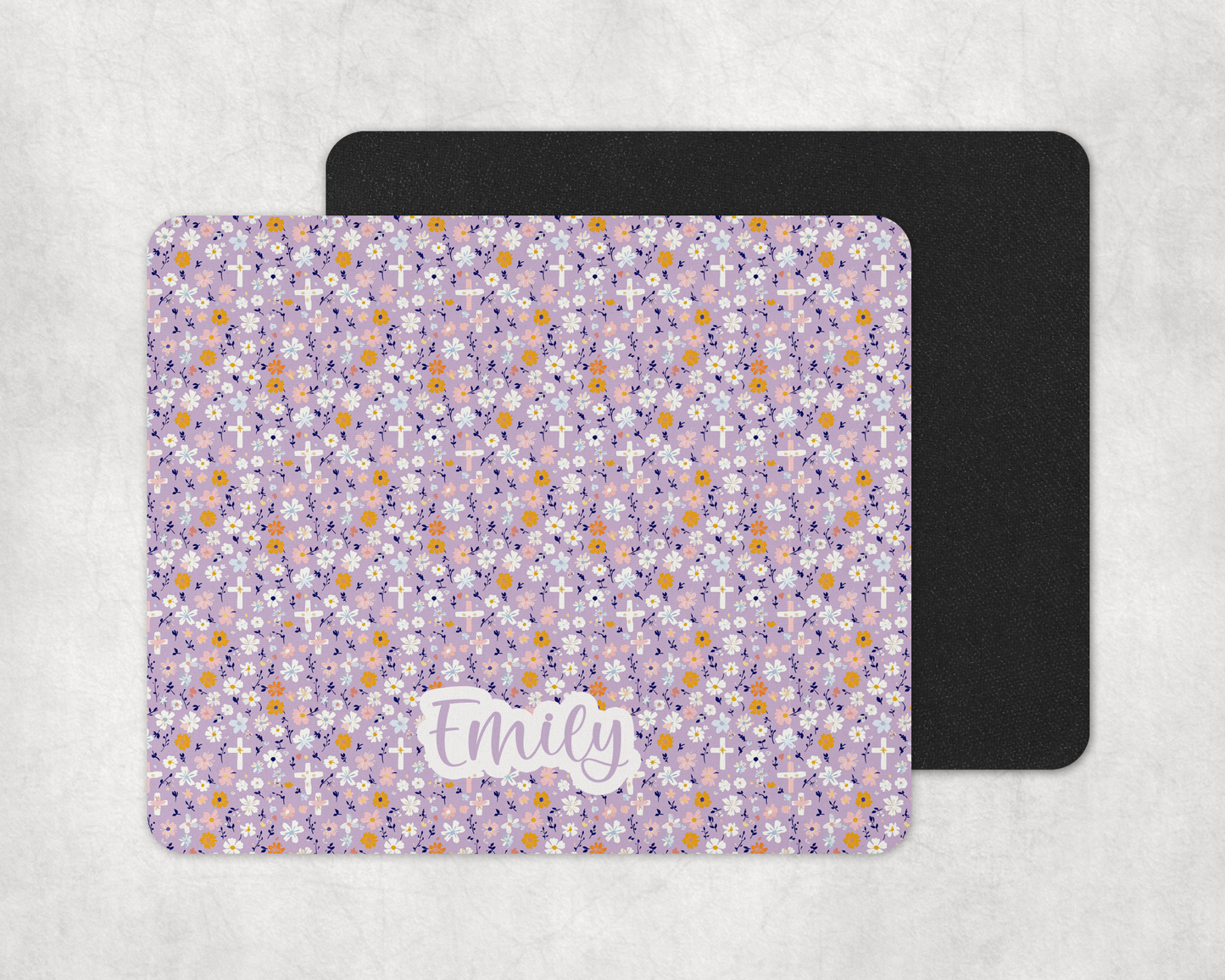 Custom Purple Cross Desk Mat, Large Mousepad, Office Dorm Decor, Co Worker Teacher Gift, Home Office Desk Supplies