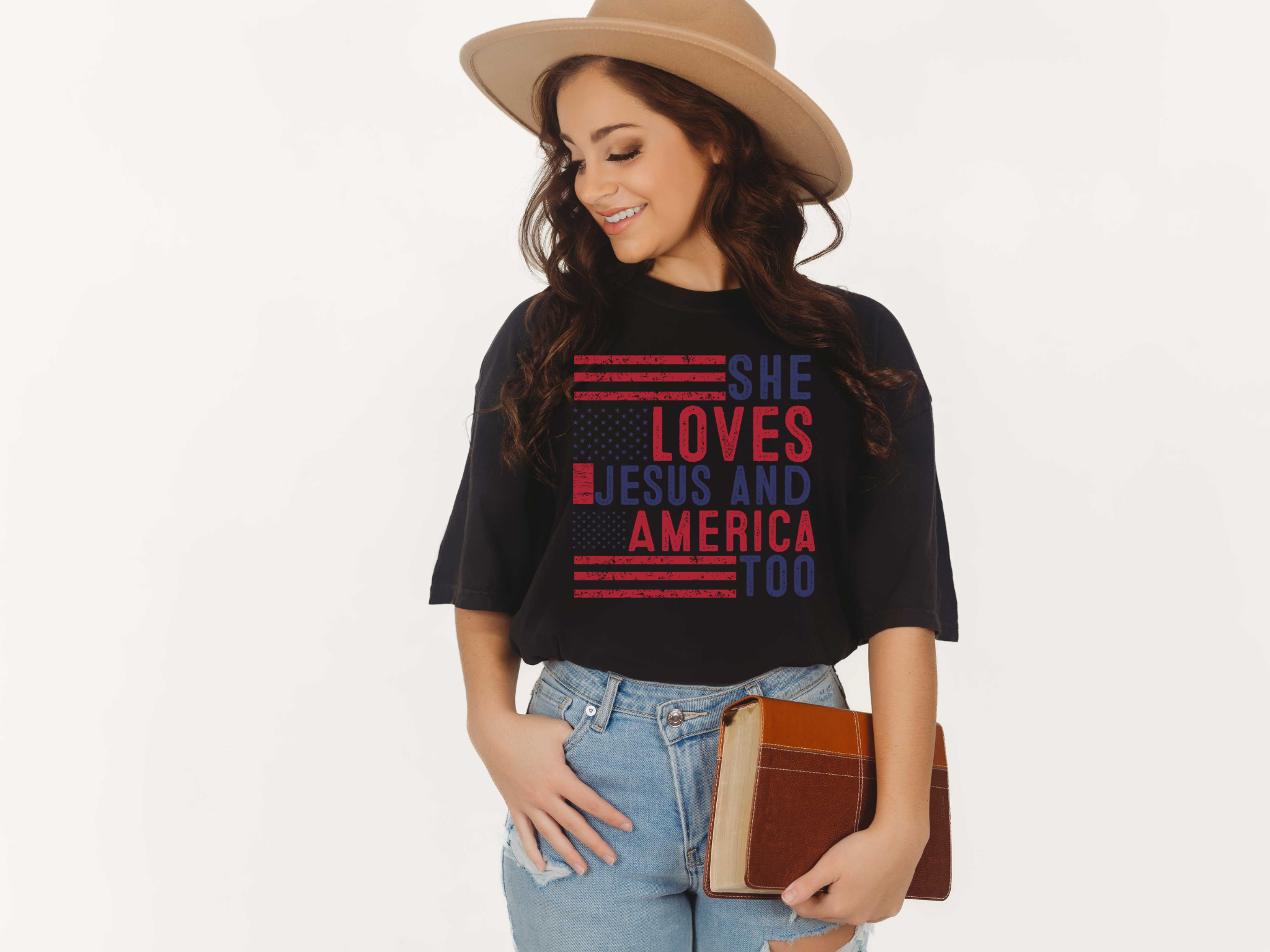 She Loves Jesus And America Too-Independence Day Shirt- Christian Shirt-4th of July Shirt-America Shirt-USA Shirt
