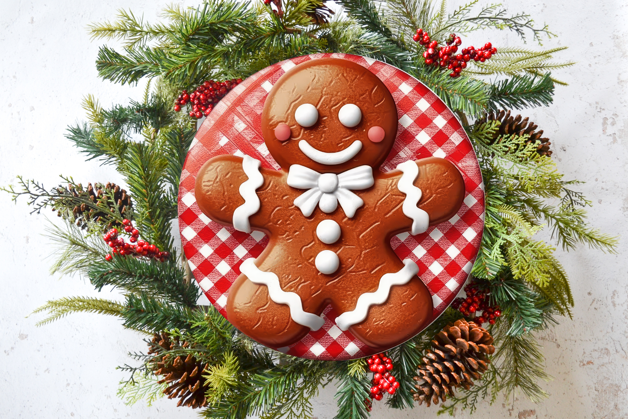 Gingerbread Man Wreath Sign