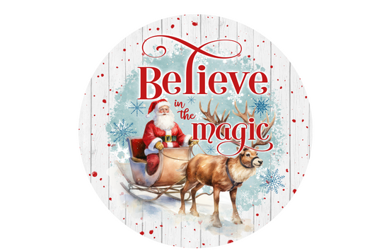 Believe In The Magic Wreath Sign