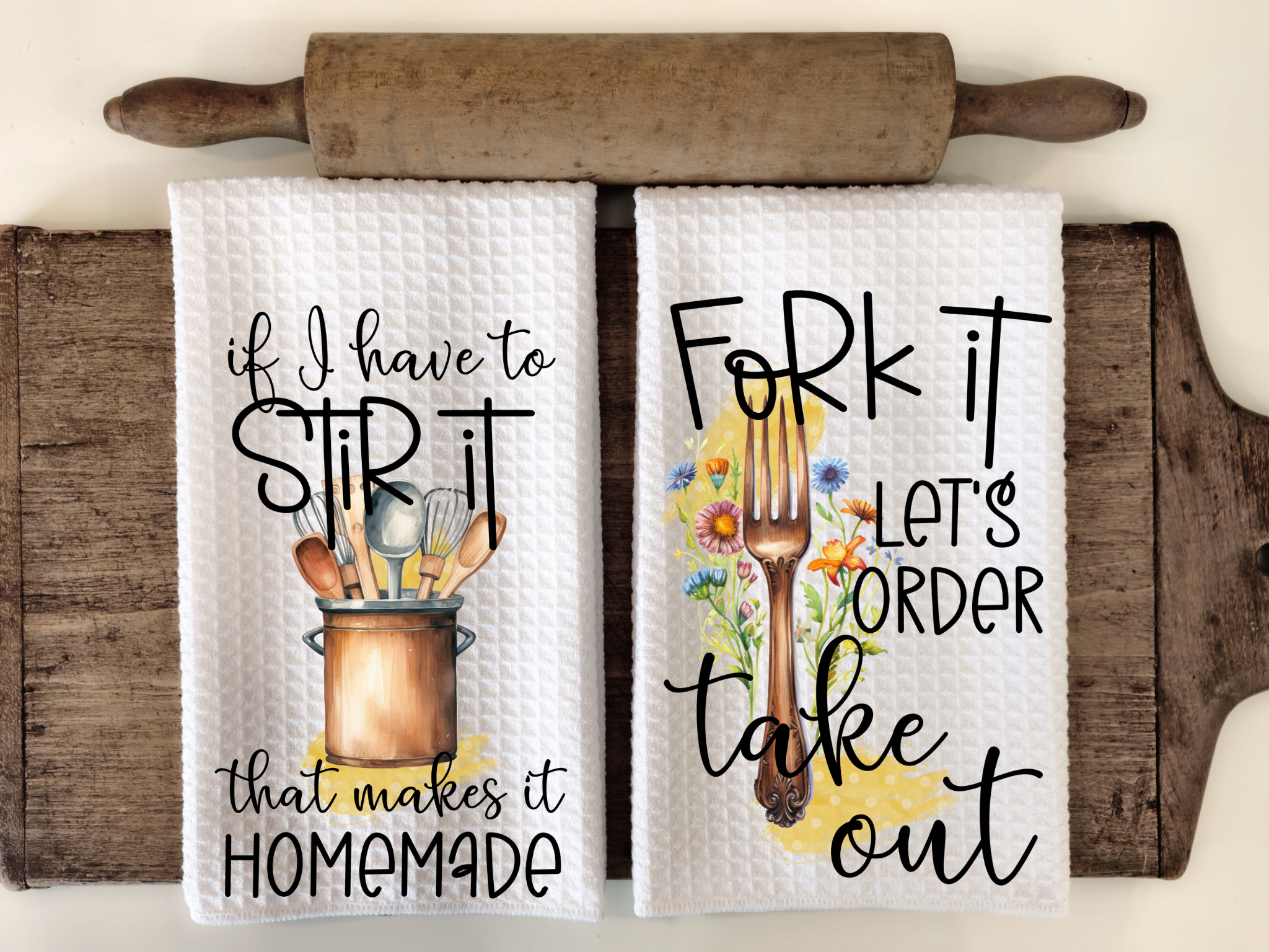 Your Choice of 2 Country Kitchen Towels, Set of 2 Kitchen Towels