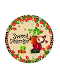 Sweet Summertime Ladybug Wreath Sign, Round Metal Sign, Door Hanger
