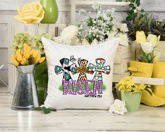 He Is Risen Pillow Cover, Easter decor, Easter gift