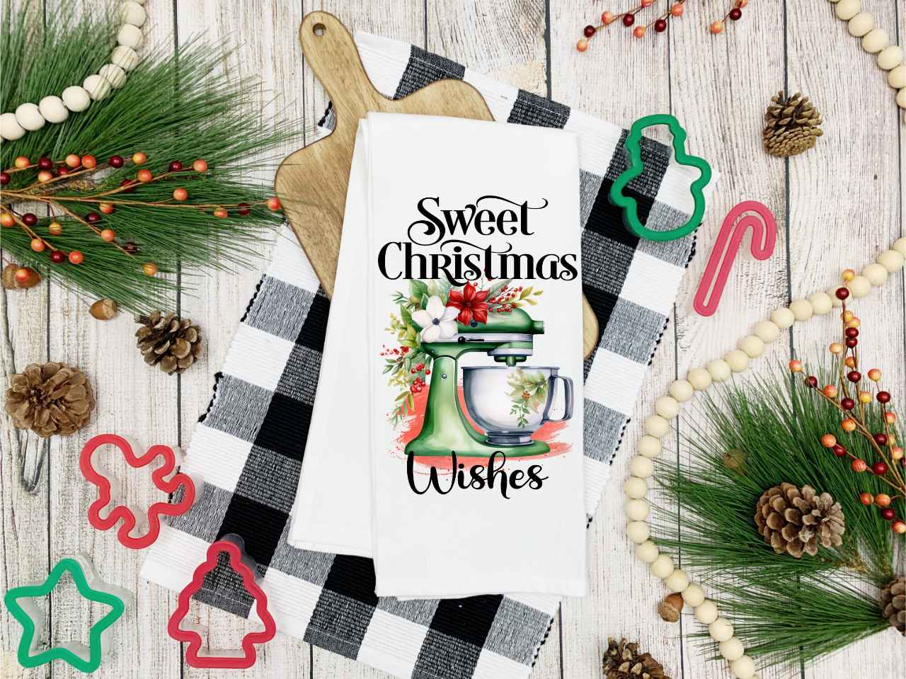 Sweet Christmas Wishes Kitchen Towel