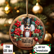 Personalized Nutcracker Ornament, Family Kids Children's Gift Ornament, Add Any Name Any Year, Keepsake Ornament, Gift For Girl