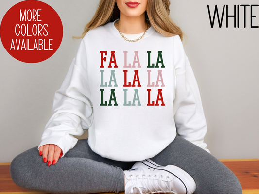 FA LA LA Christmas Sweatshirt - Holiday Winter Sweatshirt - Gift For Her - Christmas Gift