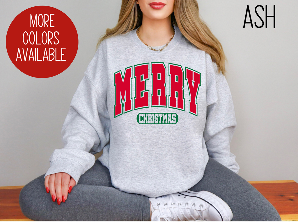 Merry Christmas Sweatshirt, Christmas Shirt, Cute Winter Sweater, Christmas Shirt for Women, Holiday Sweatshirt