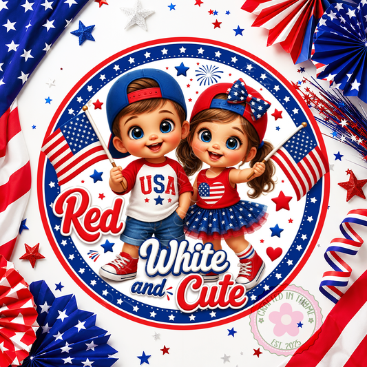 Red, White & Cute Wreath Sign, Round Metal Sign For Wreaths, Patriotic Decor