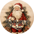 Believe Santa Wreath Sign