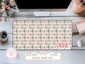 Custom Bookshelf Desk Mat, Large Mousepad, Office Dorm Decor, Co Worker Teacher Gift, Home Office Desk Supplies