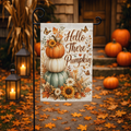 Hello There Pumpkin Garden Flag, 12x18 Double Sided Flag: Front Yard Decor