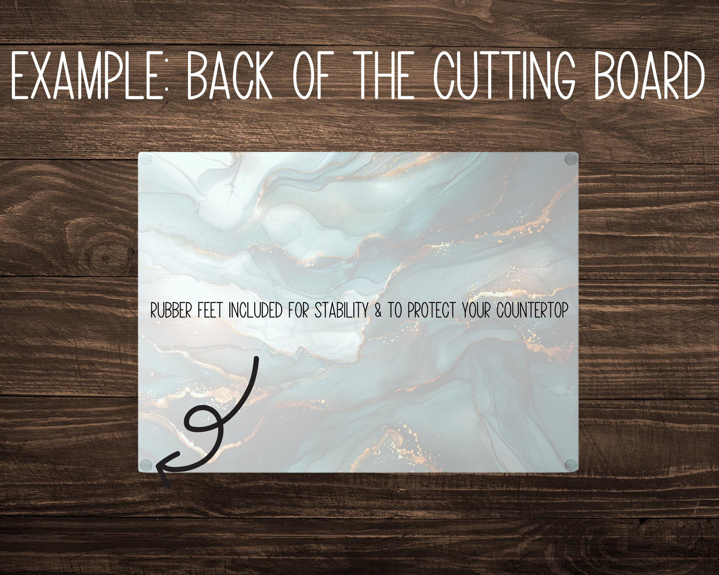 Ocean Wave FAUX Marble Tempered Glass Cutting Board, Marble Decor, Charcuterie Board, Serving Tray, Hostess Housewarming, Challah Board