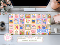 Custom Patchwork Bookish Desk Mat, Large Mousepad, Office Dorm Decor, Co Worker Teacher Gift, Home Office Desk Supplies