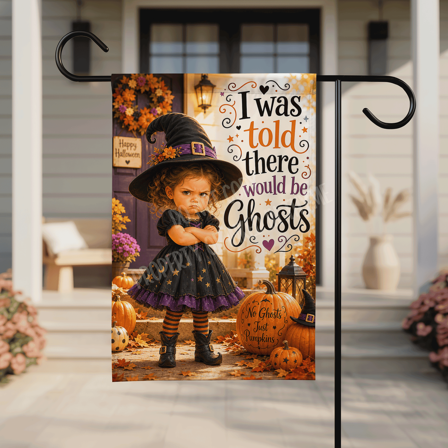 I Was Told There Would Be Ghosts Garden Flag, 12x18 Double Sided Flag: Front Yard Decor