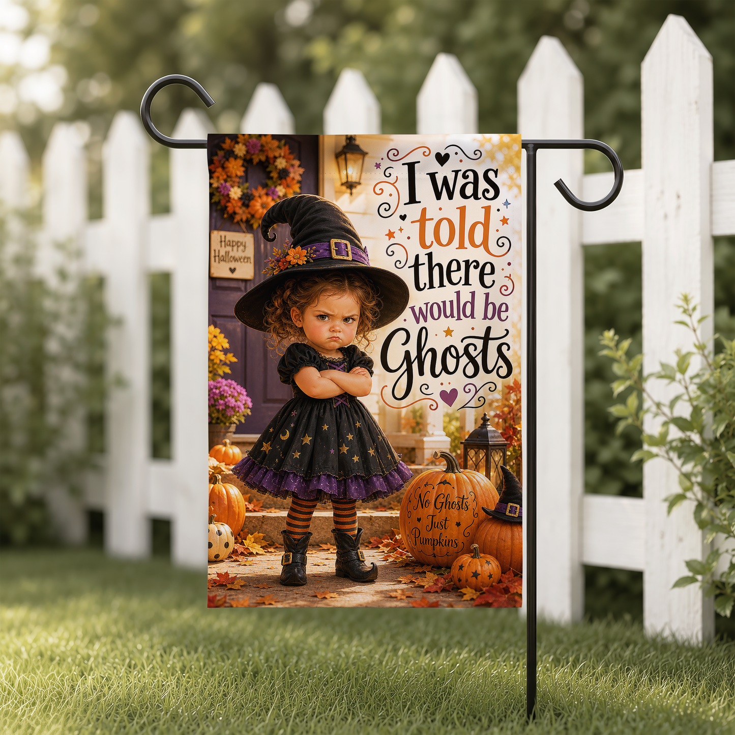 I Was Told There Would Be Ghosts Garden Flag, 12x18 Double Sided Flag: Front Yard Decor